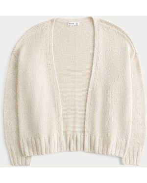 Hollister Easy No-close Lace Sleeve Cardigan - Natural