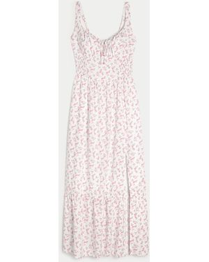 Hollister Hollister Sofia Side-smocked Maxi Dress - Pink