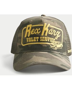 Hollister Rex Karz Graphic Camo Trucker Hat - Multicolour