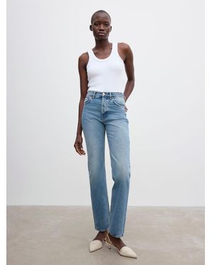 House of Dagmar Straight Leg Denim - Blue