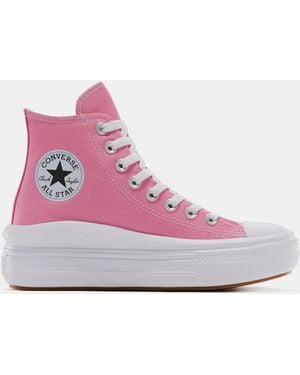Converse Chuck Taylor All Star Mov Platform Trainers - Purple