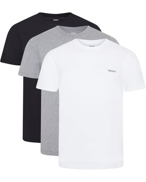 DKNY 3 Pack Short Sleeve T-Shirts Giants - White