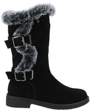 Hush Puppies Megan Wide Boot - Black