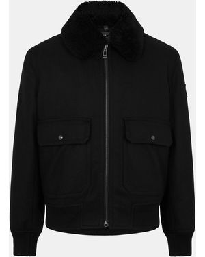 Belstaff Welder Heritage-Inspired Aviator Jacket - Black