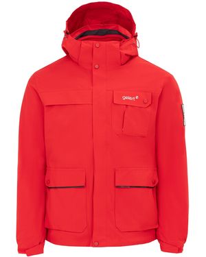 Gelert 3-In-1 Windproof Fleece Lined Detachable Hood Long Sleeve Jacket - Red