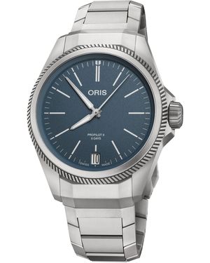 Oris Pilot Water Resistant Analogue Quartz Watch - Metallic