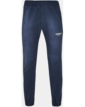 Represent Closed Hem Fleece Jogging Bottoms - Blue