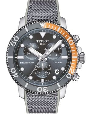 Tissot Seastar Chrono Quartz Analogue Watch - Metallic