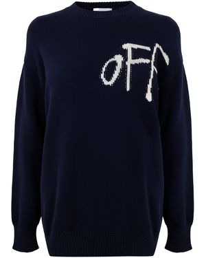 Off-White c/o Virgil Abloh Patch Cardigan - Blue