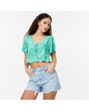 Jack Wills Jw Denim Raw Hem Short - Blue