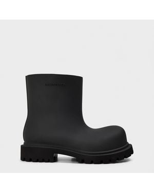 Balenciaga Minimalist Flat Ankle Boots - Blue