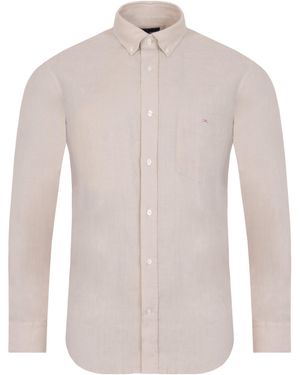 Eden Park Plain Linen Shirt - White
