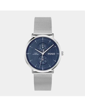 HUGO Gents #Style Stainless Steel Mesh Watch - Blue