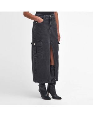 Barbour Tamsin Cargo Midi Skirt - Black