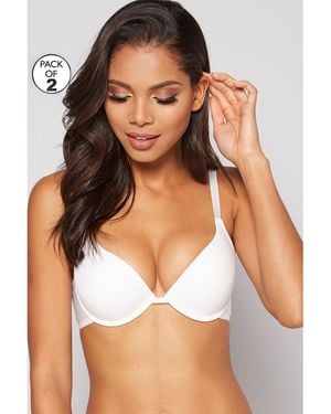 Valbonne 2 Pack Underwired T-Shirt Bra - Brown
