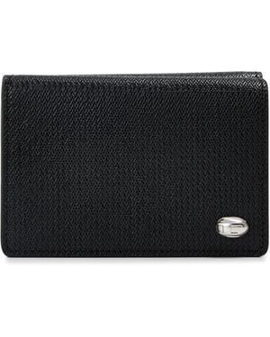 DIESEL Tri Fold Card Holder - Black