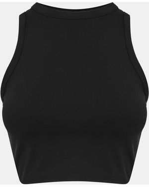 Missy Empire Premium Sculpt Racer Crop Top - Black