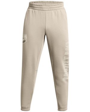 Under Armour Pr Icon Open Hem Fleece Joggers - Natural