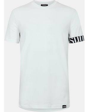 DSquared² Fluorescent V T Shirt - White