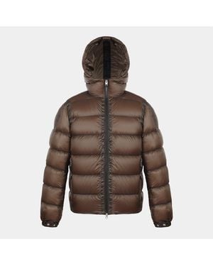 ARCTIC ARMY Polar Lw Puff Hooded Long Sleeve Short Puffer Jacket - Brown