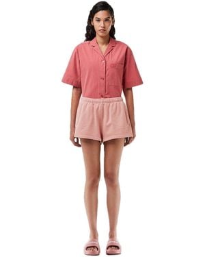 Lacoste Fleece Jogger Shorts - Red