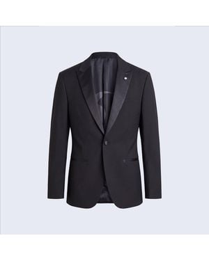 Twisted Tailor Kingdon Slim Fit Tuxedo Jacket - Blue