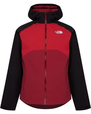 The North Face Stratos North Face Waterproof Packable Rain Anorak - Red