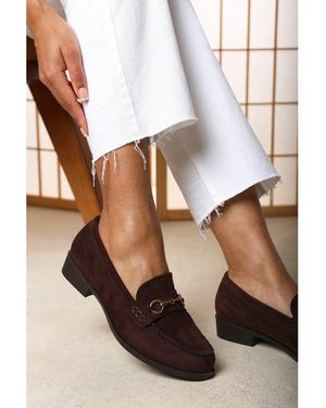 Where's That From Maelynn Round Toe Single Metal Bar Loafers - White