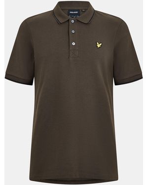 Lyle & Scott Tipped Short Sleeve Polo Shirt - Green