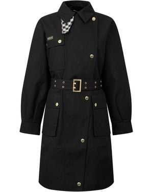 Barbour Gea Cotton Trench Coat - Black