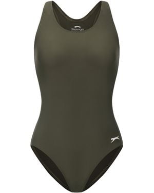 Slazenger 1881 Racer Back Lycra Xtra Life Swimsuit Ladies - Green
