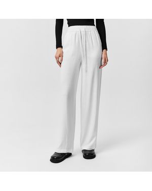 SELECTED Gulia Linen Wide Leg Trousers - White
