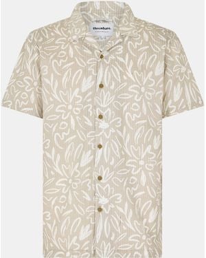 Threadbare Dalo Short-Sleeve Patterned Shirt - Natural