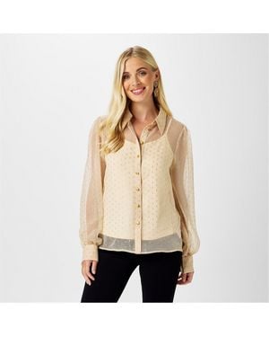 Biba Metallic Shirt - Natural