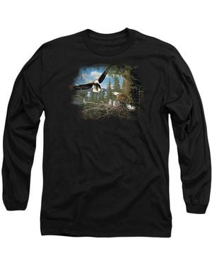 Other Wildlife Spring Bald Eagles Long Sleeve T-Shirt B - Black