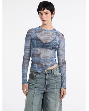 Guess Long-Sleeve T-Shirt - Blue