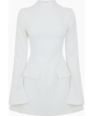 Odd Muse Long Sleeve Mini Dress - White