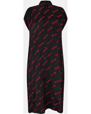 Balenciaga Structured A Line Dress - Black