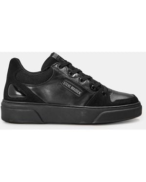 Steve Madden Kingpin Low Top Lace-Up Trainers - Black