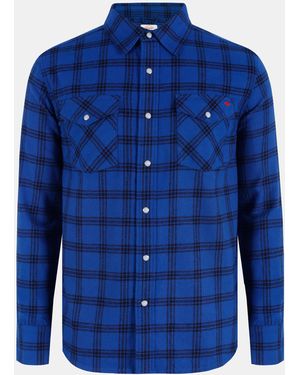 Lee Cooper Check Long Sleeve Patterned Shirt - Blue