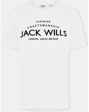 Jack Wills Forstal Boyfriend Logo T-shirt - White