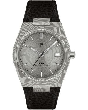 Tissot Prx Damascas Damascus Steel Automatic Analogue Watch - Grey
