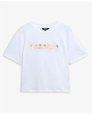 Barbour Cropped Crop Top - White