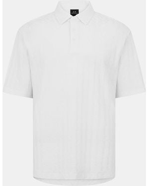ARMANI EXCHANGE Short-Sleeve Polo Shirt - White
