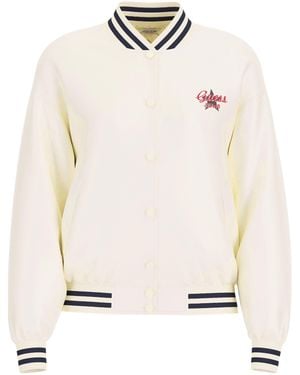Guess Star Bomber Jacket - White