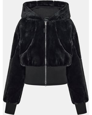 Moose Knuckles Rose De Bunny Insulated Bomber Jacket - Black