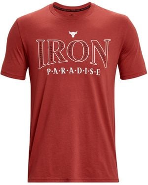 Under Armour Project Rock Paradise T-Shirt - Red