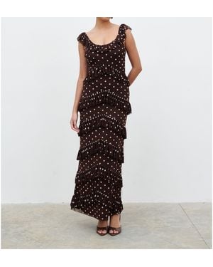 Pretty Lavish Cecile Ruffle Mesh Maxi Dress - Black
