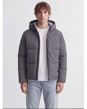 Jack & Jones Galaxy Hooded Regular-Fit Puffer Jacket - Grey