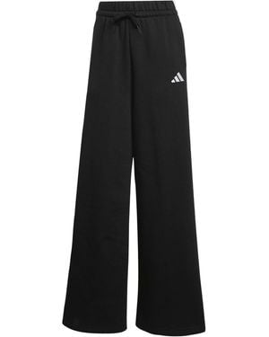 adidas Essentials Wide Leg Fleece Pant - Black